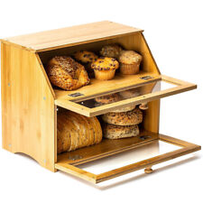 2-Layer Bread Box For Kitchen Counter Large Capacity Container With Clear Window picture