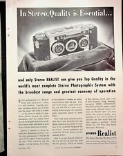 1953 Stereo Realist Camera Magazine Print Ad Three Dimension picture