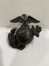 Vintage US Marine Corps USMC Eagle Globe Anchor Pin, Screw, Black picture