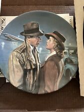 Vintage 1990 KNOWLES Collector Plate CASABLANCA Here's Looking at You Kid Bogart picture