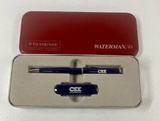 victorinox waterman Swiss Army Pocket And Knife CSX Railroad Employee Gift Set picture