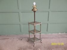 Antique Bradley & Hubbard Tiered Brass Piano Floor Extension Lamp Griffon Legs picture