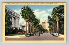 Sacramento CA-California, State Library, Courts Building, Vintage Postcard picture