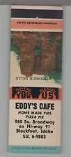 Matchbook Cover - Idaho Restaurant - Eddy's Café Blackfoot, ID picture