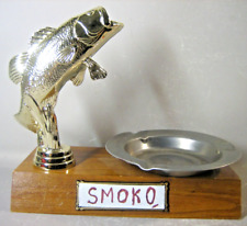 Vintage SMOKO TROPHY TOWN hand made fish ashtray RARE picture
