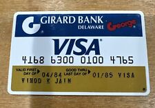 GIRARD BANK DELAWARE GEORGE  COLLECTIBLE 80’s VISA BANK CHARGE CARD. SUPER RARE picture