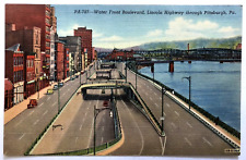 Water Front Boulevard, Lincoln Highway through Pittsburgh, PA Bridge Postcard picture