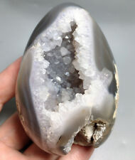 382g NATURAL agate druzy egg QUARTZ CRYSTAL freeform  stone HEALING   picture
