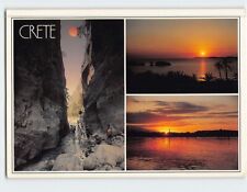 Postcard Sunset Scenes in Crete Greece picture