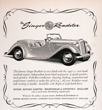 1952 SINGER ROADSTER Original Vintage Advertisement ~ VERY RARE CDN Ad picture