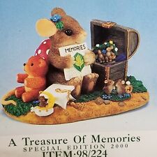 Vtg 2000 Charming Tails Figurine A Treasure Of Memories Special Ed Fitz & Floyd picture