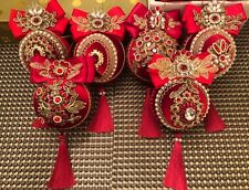 Handmade Christmas Velvet Rhinstones Balls Diametr 8 cm picture
