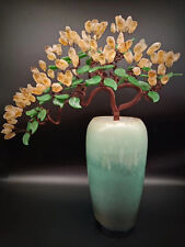 HANDMADE citrine Ceramic vase CRYSTAL TREE  TREE GEM TREE reiki DECOR GIFT 1PC picture