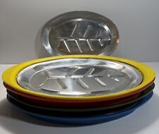 Vintage Set of (4) Colored Nordic Ware Sizzler Server Steak/Fish Plates picture