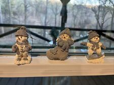 SNOW BUDDIES CERAMIC HANGING ORNAMENTS (3) THE ENCORE GROUP 1999 picture