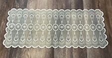 Vintage Doily Rectangle Table Runner Dresser Scarf Pale Yellow Grandma Cottage picture