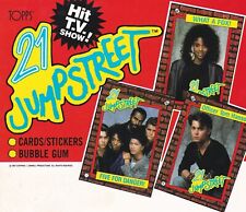 TOPPS 21 Jumpstreet Gum Stickers Box Art 1987 Single Sheet  Vintage picture