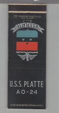 Matchbook Cover - Navy Ship USS Platte AO-24 picture