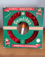 Vintage Christmas Vinyl Wreath Vintage Gemlites w/ Box picture