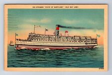 Steamer State Of Maryland, Old Bay Line, Antique, Vintage c1942 Postcard picture