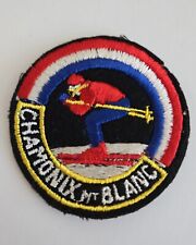 Vintage Western Chamonix Mt Blanc France Ski Skiing Alps Travel Patch Badge picture