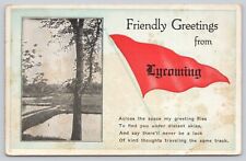 Postcard 1923 Greetings From Lycoming County PA Pennsylvania (967) picture