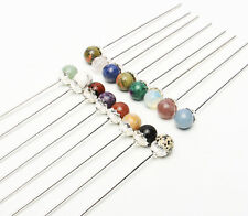 5pcs Natural Mixed materials mini sphere Hairpin Crystal Quartz Healing Decorate picture