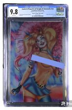 Comic & PinUp Art Of Gregbo & Gwenaelle  CGC 9.8 SS Harley Quinn Rainy Day Metal picture
