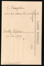 Alphonse Stengelin. Wishes addressed to Léonce Bédite. 1909 picture
