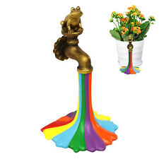 Interesting Resin Garden Frog Rainbow Faucet Statue Decoration Creative picture