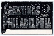 c1905 Greetings From Philadelphia Pennsylvania PA, Large Letters Postcard picture