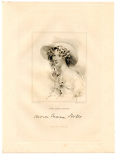ANNA MARIA PORTER, British Poet & Novelist, 1846 Engraving 9585 picture