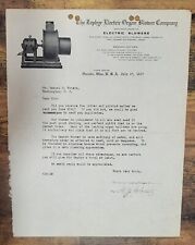 1916 Letterhead Orrville Ohio The Zephur Electric Organ Blower Company picture