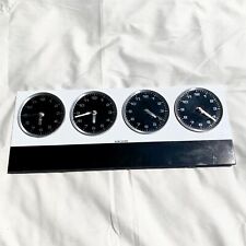 Vintage Stainless Steel KarIsson World Time Zone 4 Analogue Wall Clocks Modern picture
