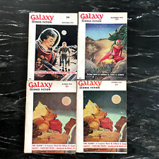 GALAXY  Science Fiction pulp magazine Lot 4 Issues  1950 Asimov willy ley picture