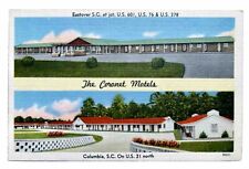 Linen Postcard The Coronet Motels Columbia and Eastover, South Carolina picture