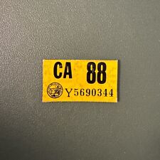Authentic CALIFORNIA 1988 License Plate Sticker Tag Tab - New Thin Adhesive Back picture