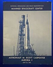 PROJECT MERCURY MSC SCOTT CARPENTER AURORA 7 1962 NASA RELEASED BOOKLET picture