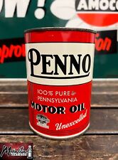 RARE 1950’s PENNO Motor Oil Can 1 qt. - Gas & Oil picture