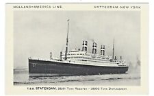 T. S. S. Statendam Ocean Liner, Holland-America Line, Vintage Postcard picture