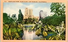 Westlake Park, Elks Club, Los Angeles, California Postcard picture