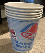 Lot of 5 Taco Bell “Think Outside the Bun” 4” Paper Cups 2003 Printing picture