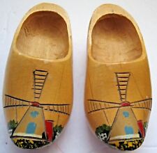 Vintage Wooden Shoes Small Clogs Windmills  picture