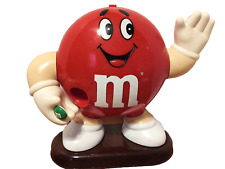 1992 Red M&M Candy Dispenser Green M&M In Hand Collectible MM2 Working Vintage picture
