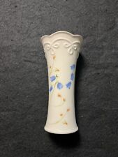 Classic Lenox Floral Bud Vases Gold Trim Blue Flowers Used Excellent Condition. picture