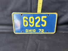 Vintage 1972 Ohio License Plate #6925 picture