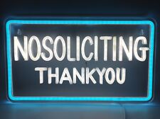 No Soliciting Thank You Neon Sign  Room Bar Decoration LED Light Up Storefront picture