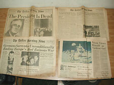 VNTAGE 1945 DALLAS MORNING NEWS NEWSPAPERS: ROOSEVELT'S DEATH, GERMANS SURRENDER picture