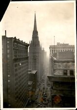 LD343 1924 Original Photo CHICAGO TEMPLE @ CLARK AND WASHINGTON STREETS picture