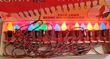VINTAGE 15 NOMA  CHRISTMAS  LIGHTS - ORIGINAL BULBS AND BOX  -WORKING picture